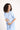 Ice Blue Maternity & Nursing Dress / Delivery Gown/ Night Dress (100% Cotton) MOMZJOY.COM