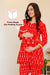 Homey Cherry Red Ikat Maternity & Nursing Lounge Coord Set (2Pc) (100% Cotton) momzjoy.com