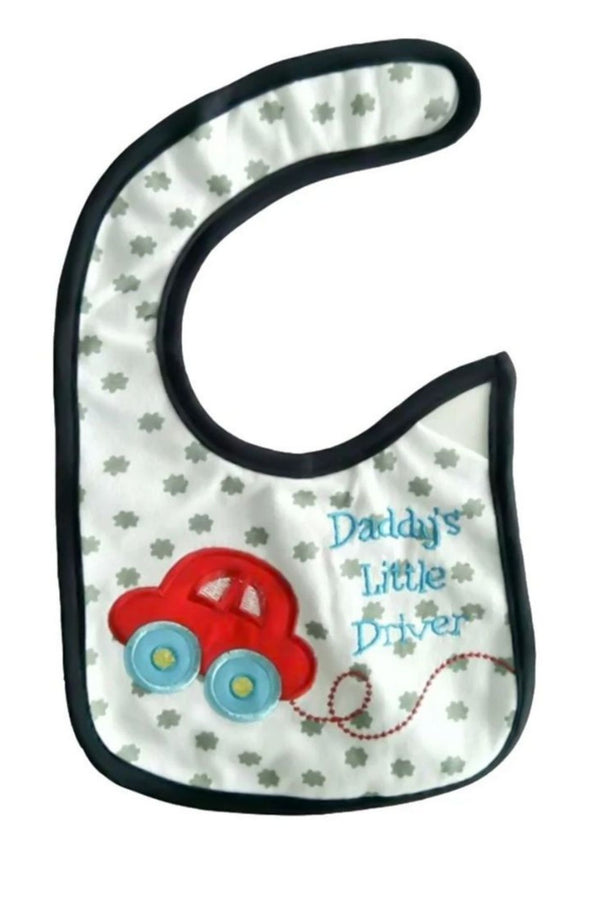 Daddy's Little Driver Adjustable Baby Meal Bib (0-3 yrs) MOMZJOY.COM