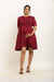 Adorable Red Plaid Maternity & Nursing Layered Knee Dress momzjoy.com