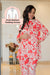 Luxe Strawberry Red Maternity & Nursing Lounge Coord Set (2Pc) momzjoy.com