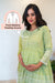 Elegant Dusty Green Maternity & Nursing Peplum Kurta + Bump Band Bottom + Dupatta (3 Pc) (100% Cotton) momzjoy.com