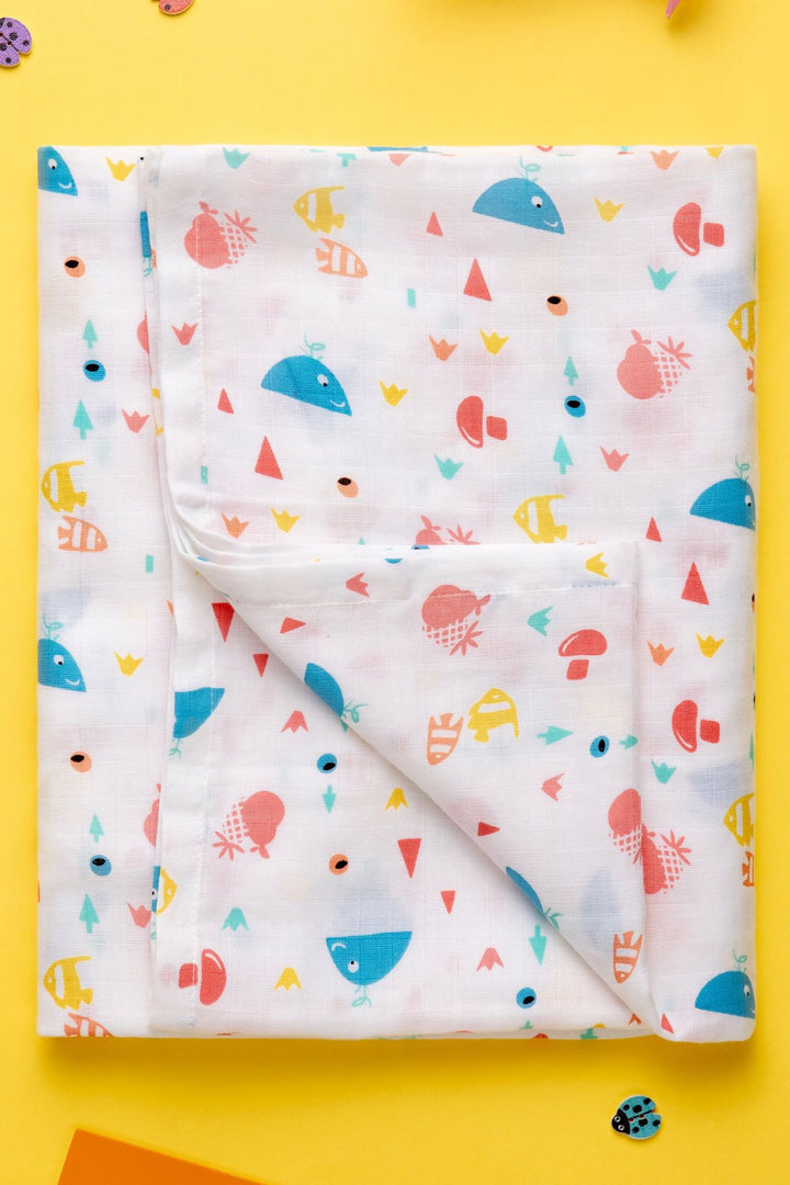 At The Beach - Muslin Swaddle MOMZJOY.COM