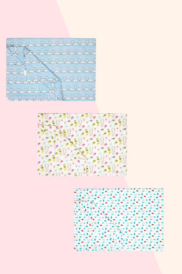 Cozy Under The Sea -  Flat Bedsheet Set (3Pc) MOMZJOY.COM