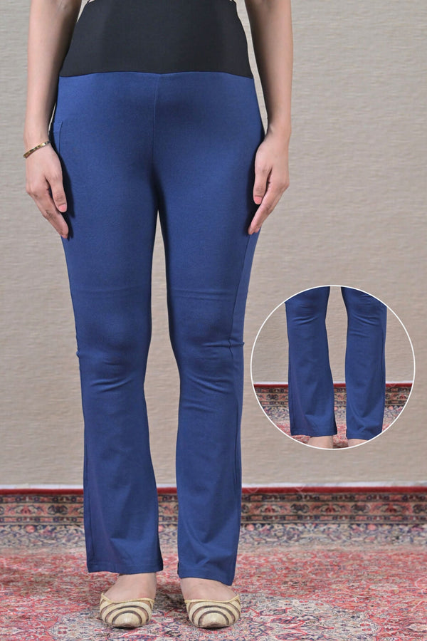 Indigo Blue Maternity Pant (VISCOSE LYCRA - BOOTCUT FIT) MOMZJOY.COM