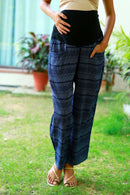 Classy Midnight Blue Striped Over The Bump Pants MOMZJOY.COM