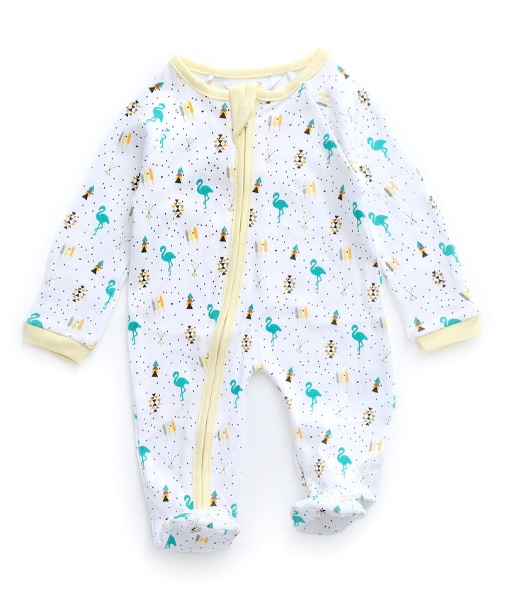 Boho Flamingo Giraffe Duo  - Sleeper Onesie (Set of 2) MOMZJOY.COM