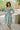 Dusty Blue Yellow Abstract Maternity & Nursing Dress (100% Cotton) momzjoy.com