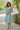 Dusty Blue Yellow Abstract Maternity & Nursing Dress (100% Cotton) momzjoy.com