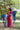 Luxe Pleasing Raspberry Blue Maternity & Nursing Flair Photoshoot Gown MOMZJOY.COM