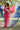 Luxe Pleasing Raspberry Blue Maternity & Nursing Flair Photoshoot Gown MOMZJOY.COM