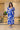 Admiral Blue Leafy Maternity & Nursing Dress momzjoy.com
