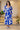 Admiral Blue Leafy Maternity & Nursing Dress momzjoy.com