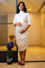 Snazzy Ribbed White Maternity Dress MOMZJOY.COM
