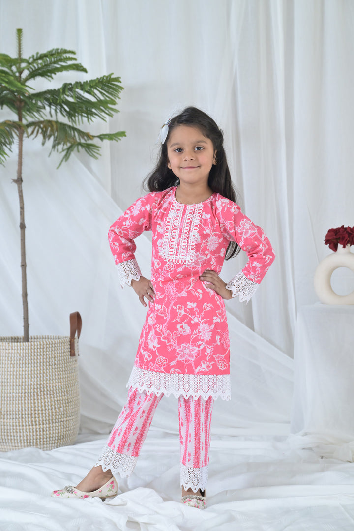 Pretty Pink Kurta Set (2pc) (0-12 Yrs) MOMZJOY.COM