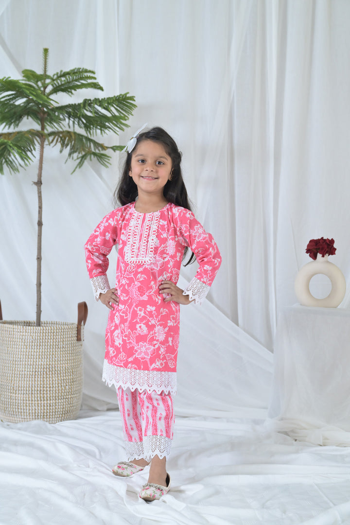 Pretty Pink Kurta Set (2pc) (0-12 Yrs) MOMZJOY.COM