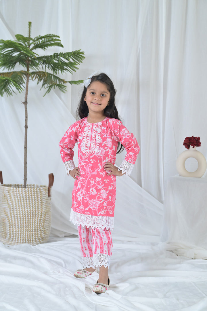 Pretty Pink Kurta Set (2pc) (0-12 Yrs) MOMZJOY.COM