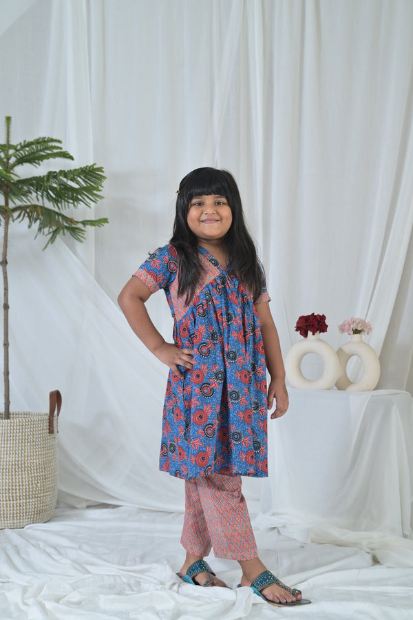 Chirpy Blue Kurta Set (2pc) (0-12 Yrs) MOMZJOY.COM