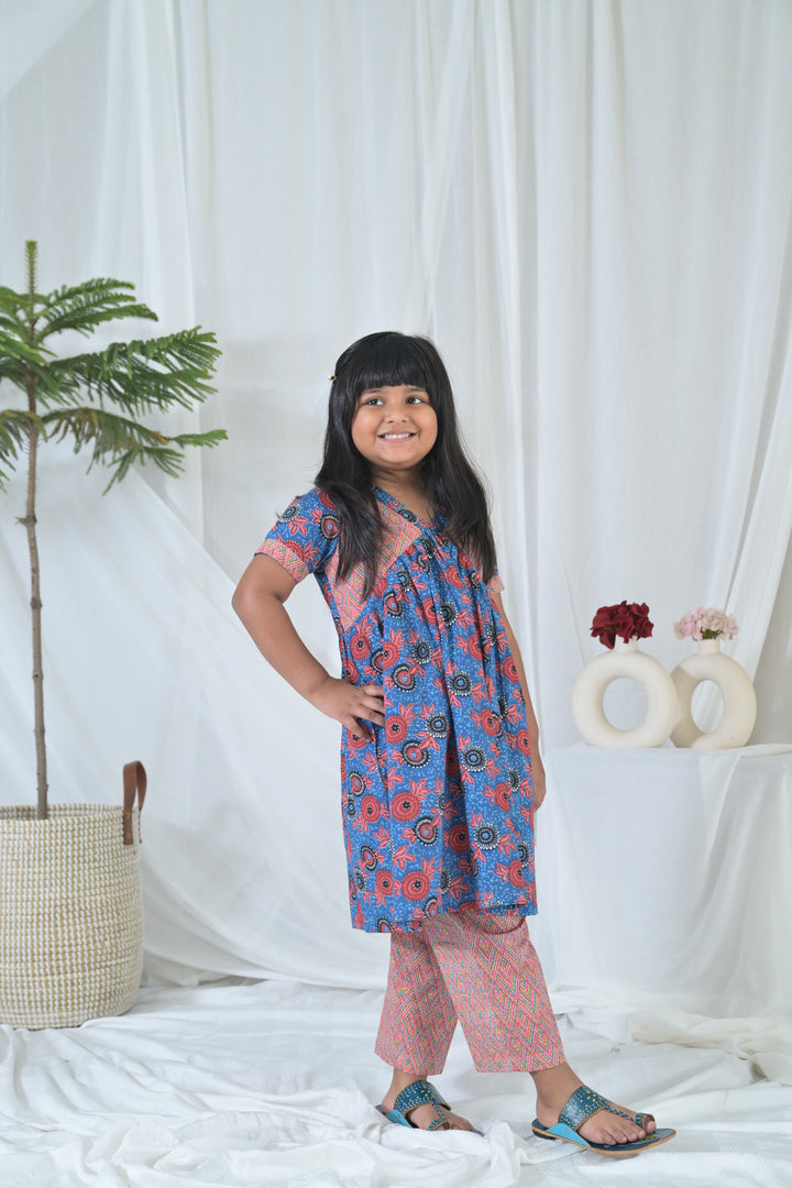 Chirpy Blue Kurta Set (2pc) (0-12 Yrs) MOMZJOY.COM