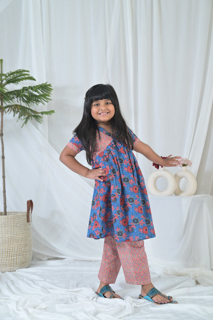 Chirpy Blue Kurta Set (2pc) (0-12 Yrs) MOMZJOY.COM