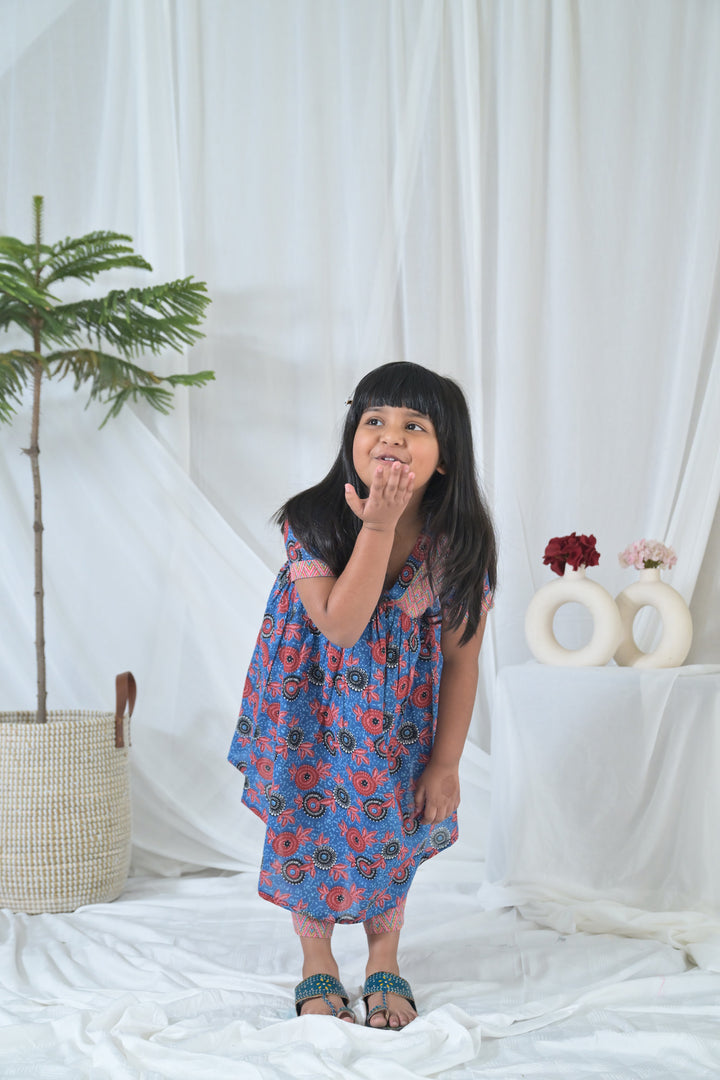 Chirpy Blue Kurta Set (2pc) (0-12 Yrs) MOMZJOY.COM