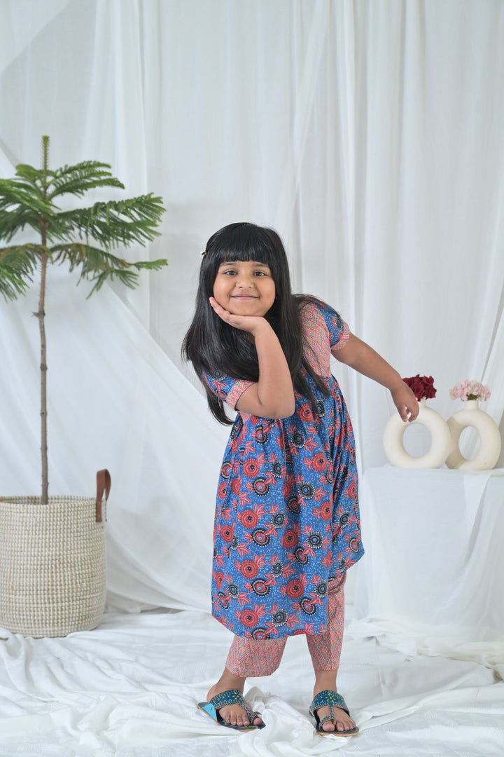 Chirpy Blue Kurta Set (2pc) (0-12 Yrs) MOMZJOY.COM