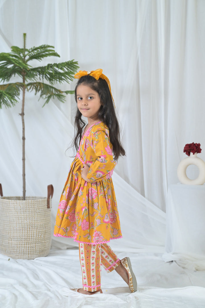 Jolly Mustard Kurta Set (2pc) (0-12 Yrs) MOMZJOY.COM