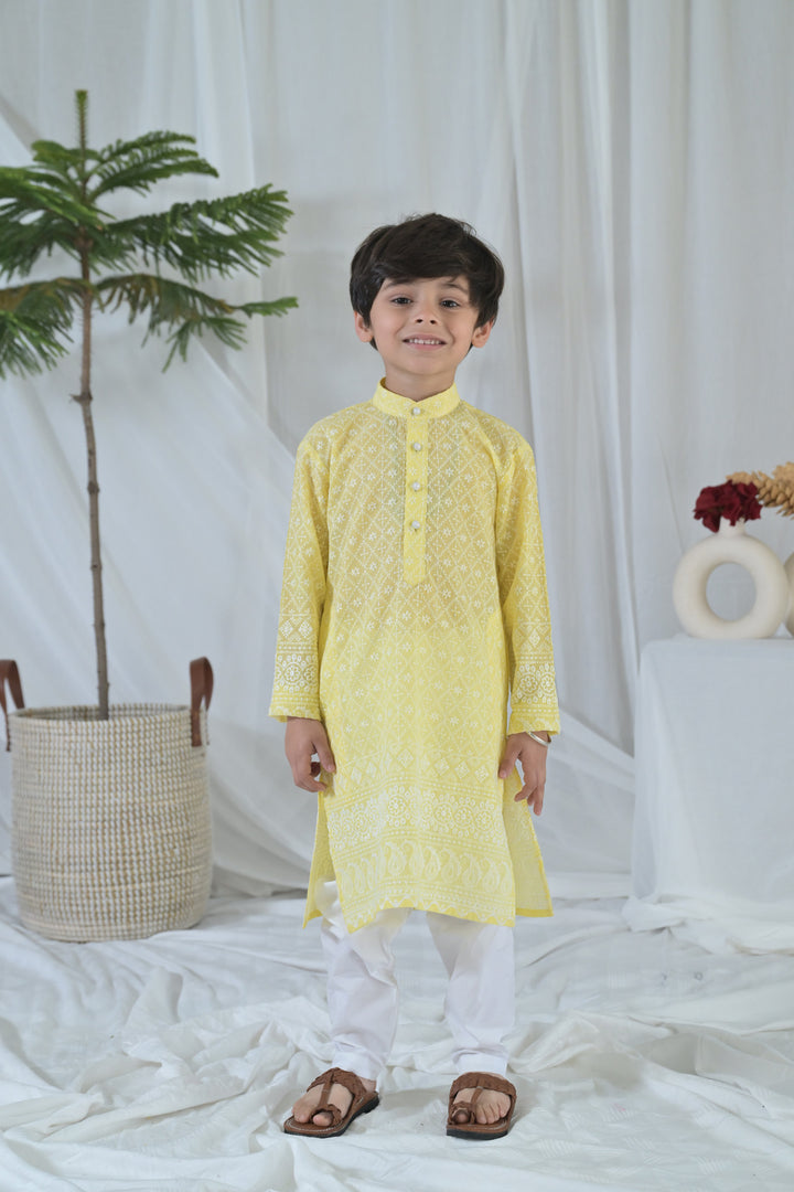 Happy Sunshine Kurta Set (2pc) (0-12 Yrs) MOMZJOY.COM