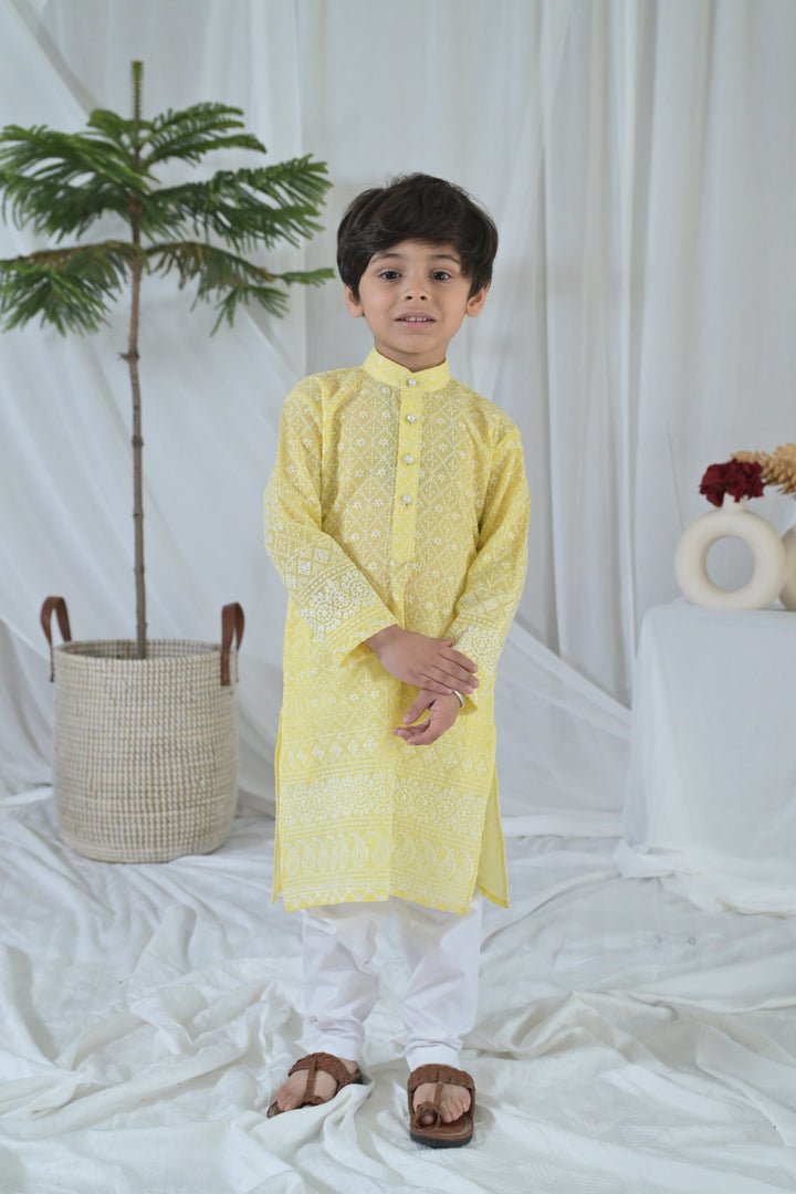 Happy Sunshine Kurta Set (2pc) (0-12 Yrs) MOMZJOY.COM