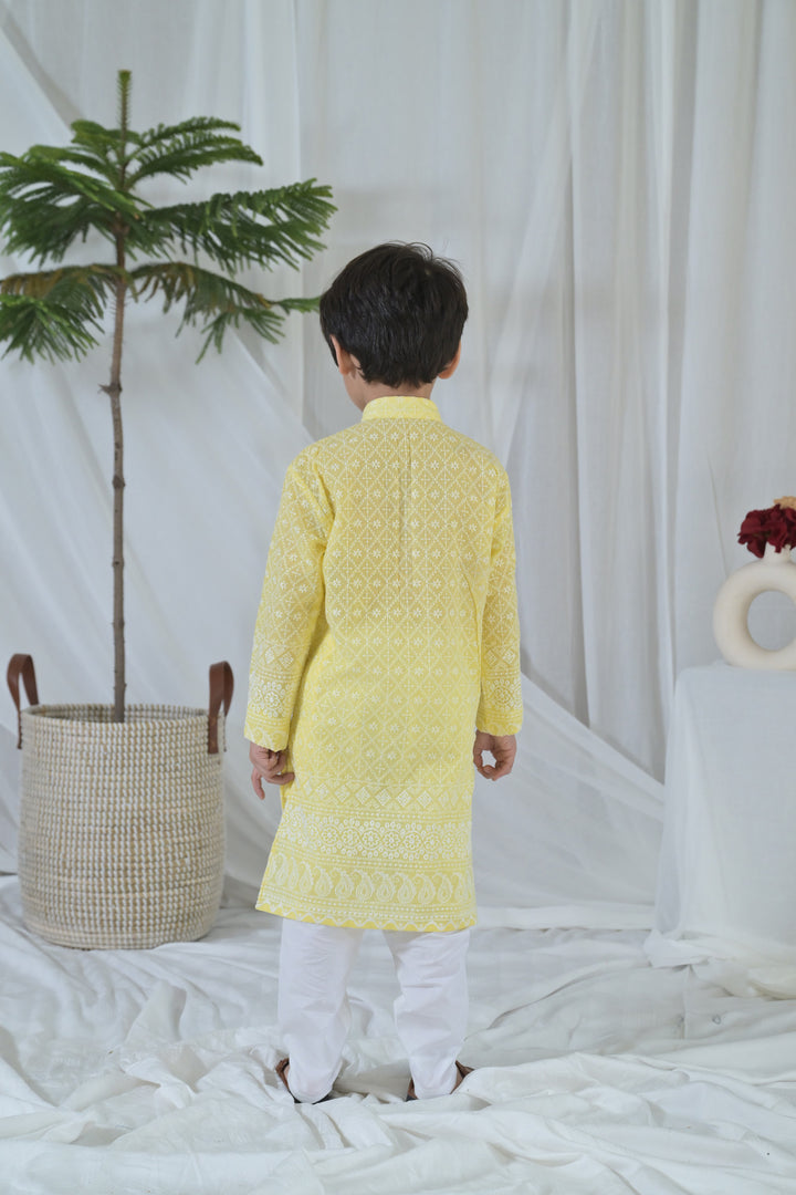 Happy Sunshine Kurta Set (2pc) (0-12 Yrs) MOMZJOY.COM