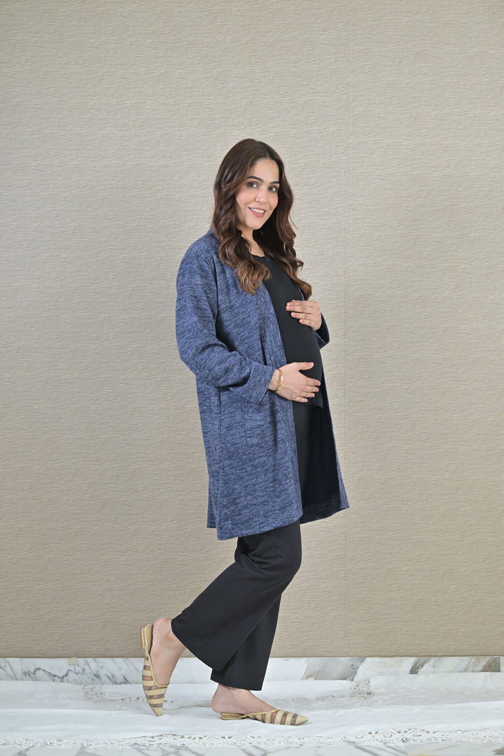 Classic Indigo Maternity Cover Up momzjoy.com