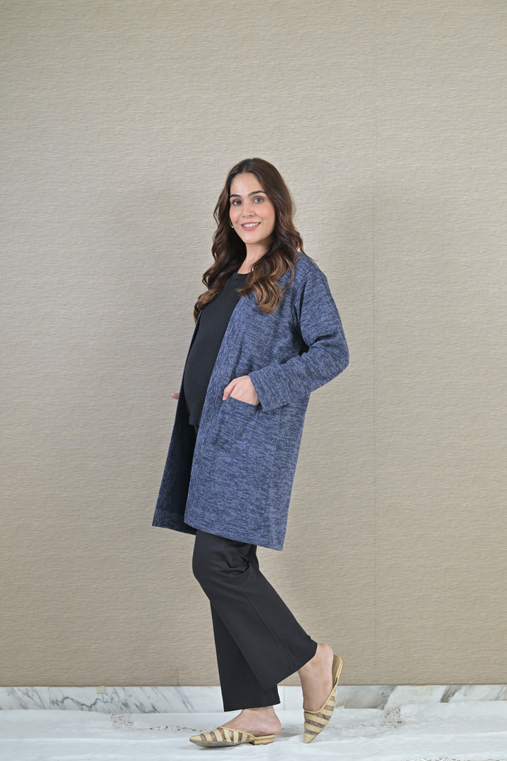 Classic Indigo Maternity Cover Up momzjoy.com