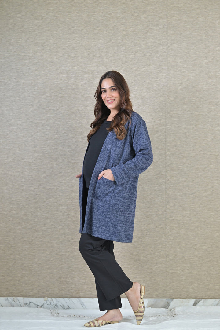 Classic Indigo Maternity Cover Up momzjoy.com