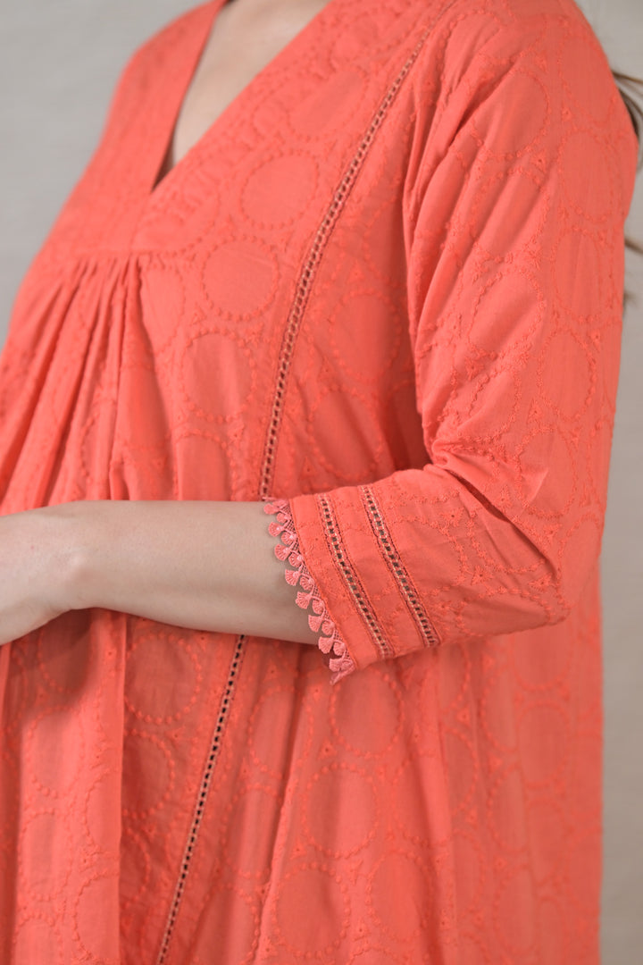 Amber Maternity Kurta + Bump Band Bottom + Dupatta (3 Pc) (100% Cotton) momzjoy.com