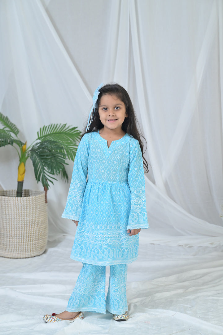 Radiant Blue Kurta Set (2pc) (0-12 Yrs) MOMZJOY.COM