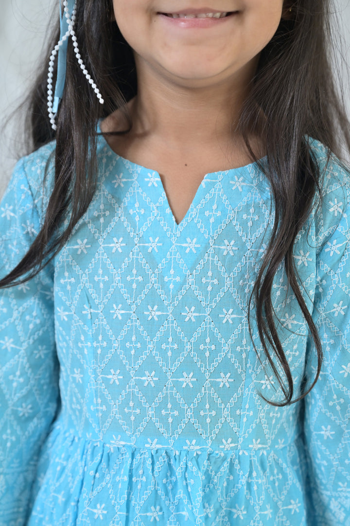 Radiant Blue Kurta Set (2pc) (0-12 Yrs) MOMZJOY.COM