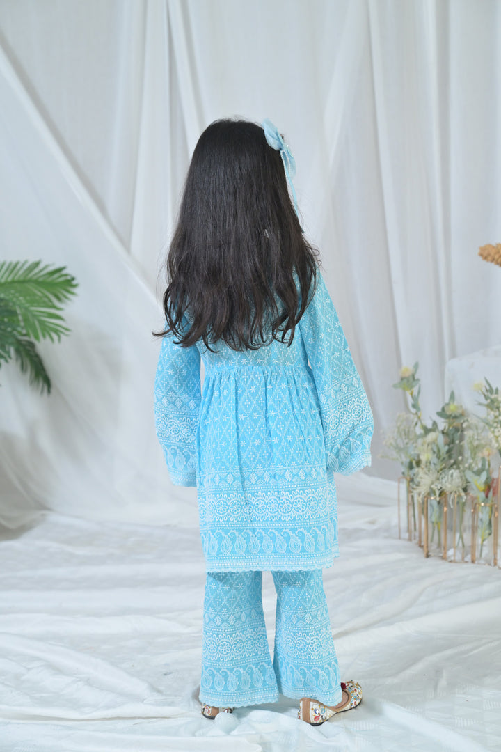 Radiant Blue Kurta Set (2pc) (0-12 Yrs) MOMZJOY.COM