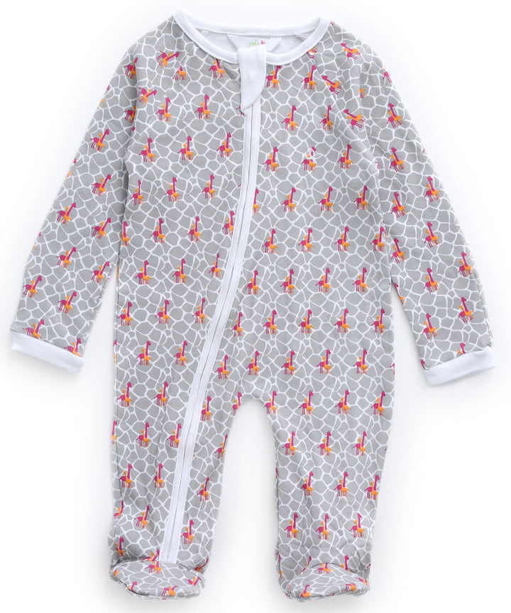 Boho Flamingo Giraffe Duo  - Sleeper Onesie (Set of 2) MOMZJOY.COM