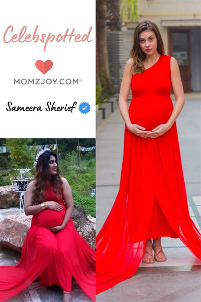 Luxe Candy Trail Maternity Photoshoot Gown MOMZJOY.COM