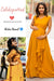 Luxe Mustard Yellow Bubble Georgette Maternity Dress momzjoy.com