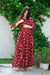 Paradise Maroon Blossom Maternity Flow Dress momzjoy.com