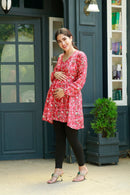 Darling French Rose Maternity Top MOMZJOY.COM