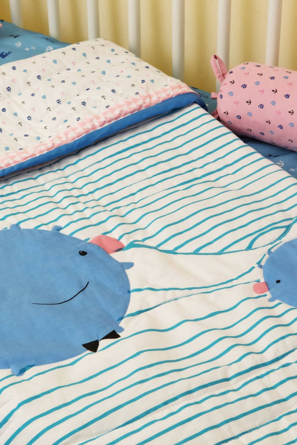 Puffy Whale -  5 Pcs Bedding Set MOMZJOY.COM