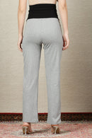 Elegant Grey Over The Bump Pants MOMZJOY.COM