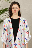 Mellow Colorful Maternity Satin Cover Up momzjoy.com