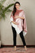 Beautiful Salmon Pink Versatile Nursing Stole Embellished With Fur momzjoy.com