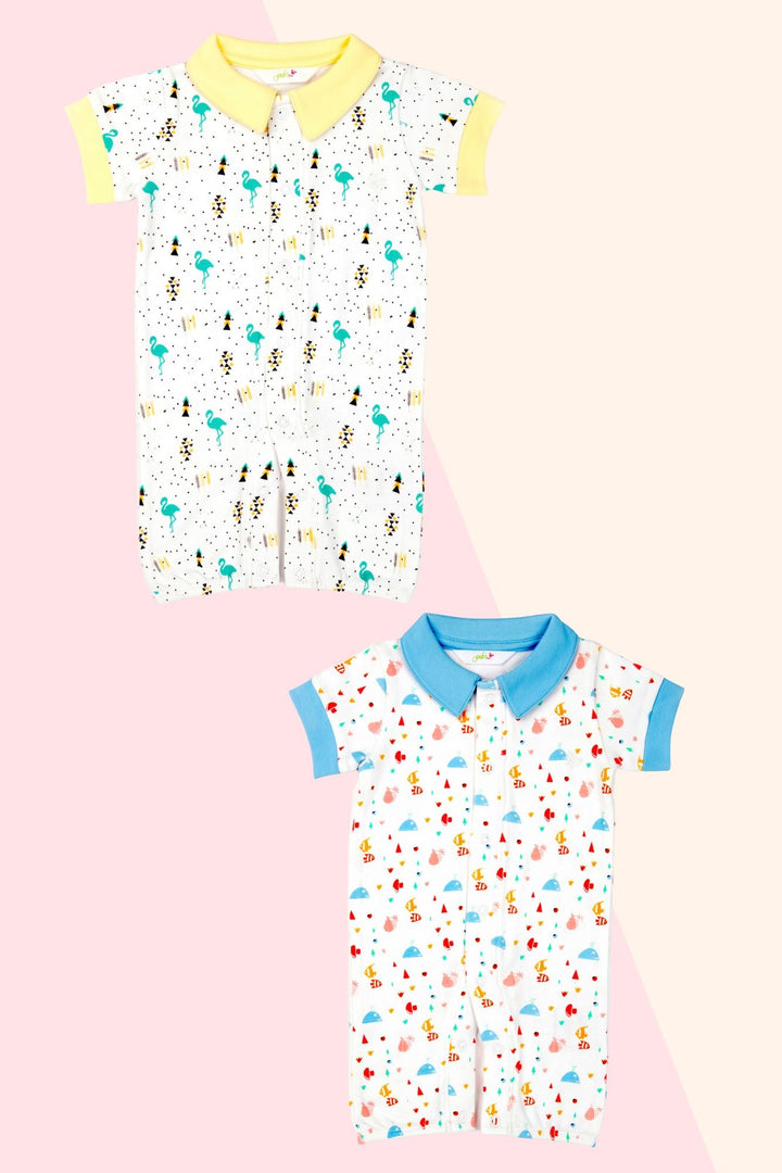 Flamingo Beach - Baby Romper (Set of 2) MOMZJOY.COM