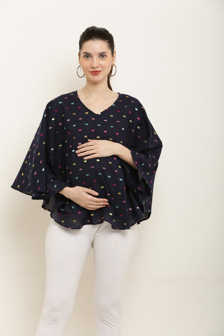 Midnight Blue Maternity & Nursing Stole MOMZJOY.COM