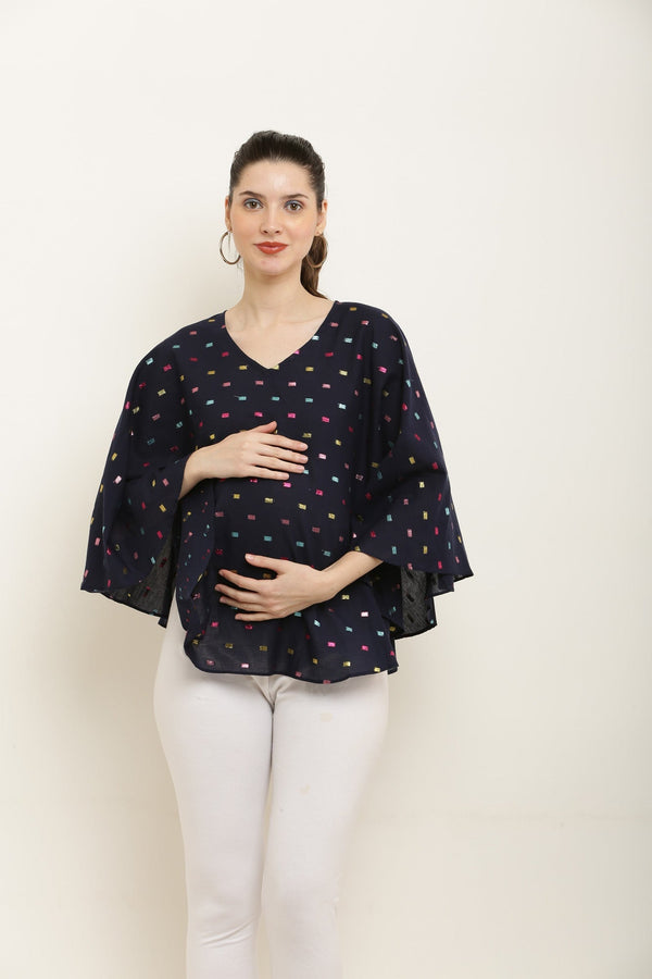 Midnight Blue Maternity & Nursing Stole MOMZJOY.COM