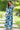 Azure Aztec Concealed Zip Maternity & Nursing Maxi - MOMZJOY.COM